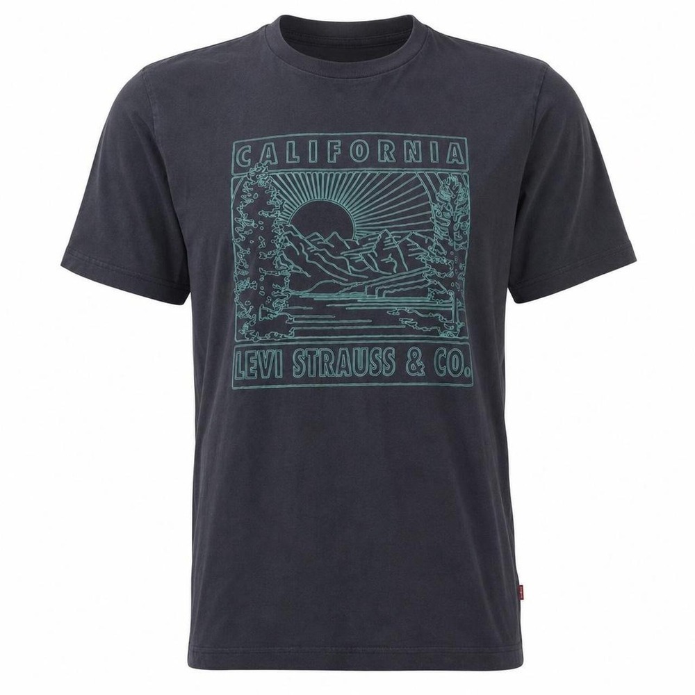 A3013 Levi Strauss & Co. California Mountain Line Art Graphic Tee!